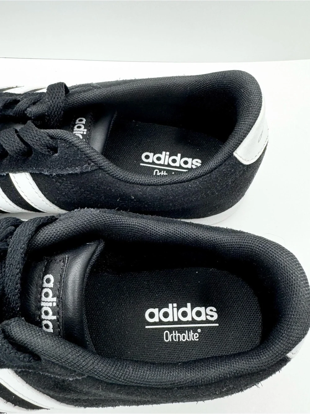 Adidas Courtset Black White Suede Sneakers Womens Size 9